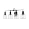 Z-Lite Bryant 4 Light Vanity, Matte Black And Clear Seedy 734-4V-MB - alternate 5